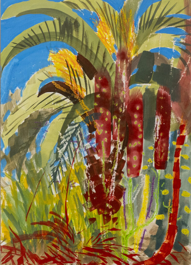 Camilla Dixon, St Ives Memorial Gardens 1, Gouache, oil pastel and wax on paper. £450.