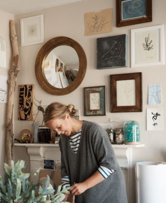 St Ives Painting Course Kitty Hillier in her studio.