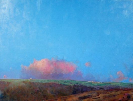 oil painting art course looking at landscape with artist tutor Tom Rickman