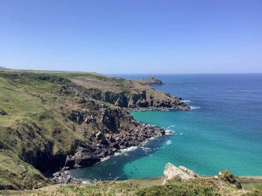 Photograph of Zennor Head in the sunshine photo © Hilary Jean-Gibson