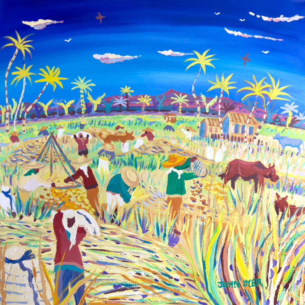 Rice Harvest painting by John Dyer