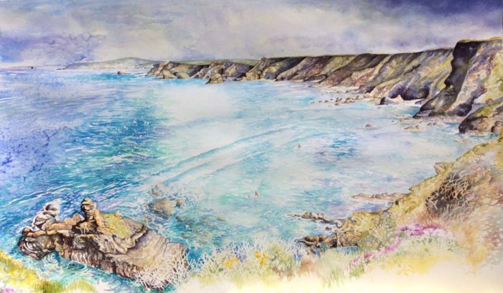 expressive watercolour beachcomber course with Hilary Jean Gibson in St Ives