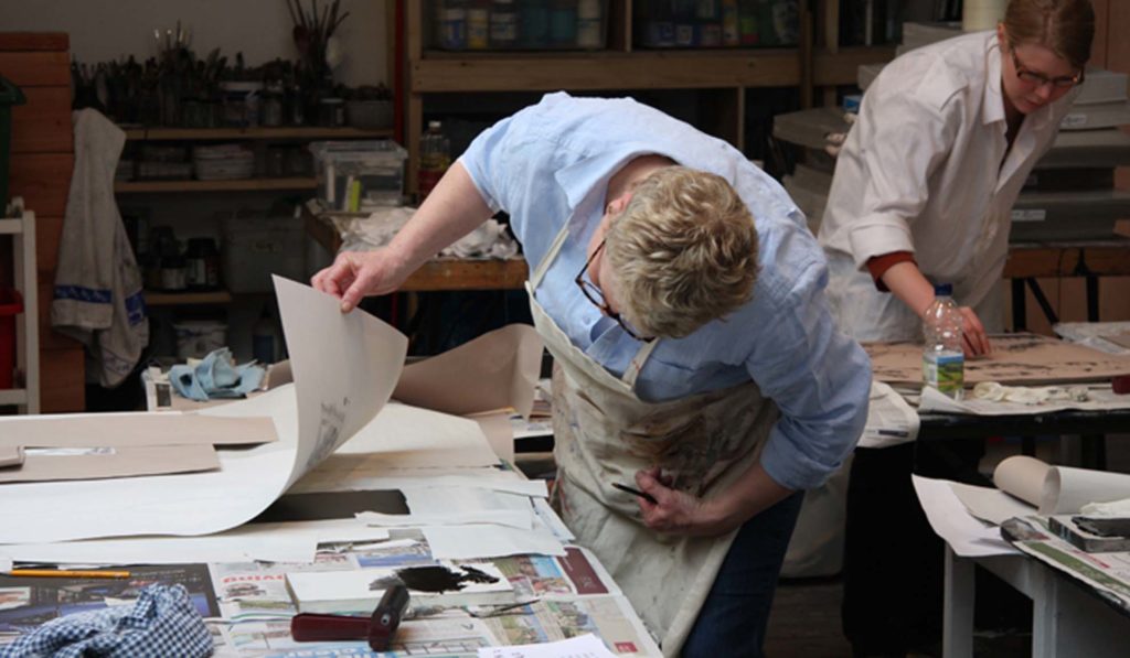 printing for painters art course in Penwith print studio