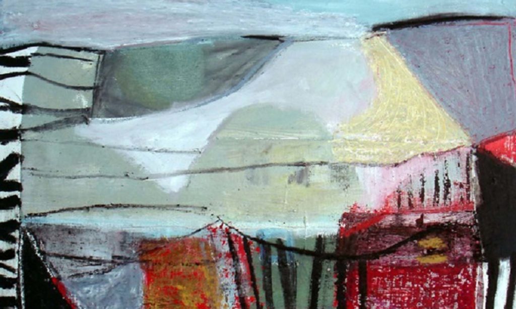 Peter lanyon inspired art course with tutor Liz Hough using mixed media