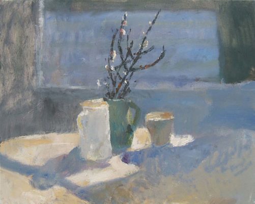 Still life in oils art course with Alice Mumford in St Ives cornwall