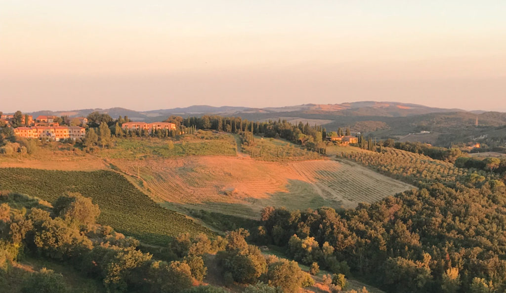 View from the Verrocchio art centre Tuscany, Italy where St Ives SCchool of Painting run art courses